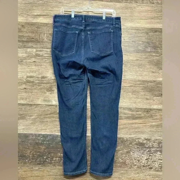 Old Navy Women's High Rise Skinny Dark Blue Jeans - Picture 2 of 5